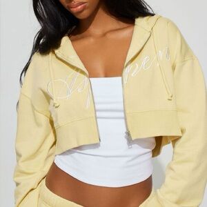 Garage Cropped Hoodie with Aspen Embroidery